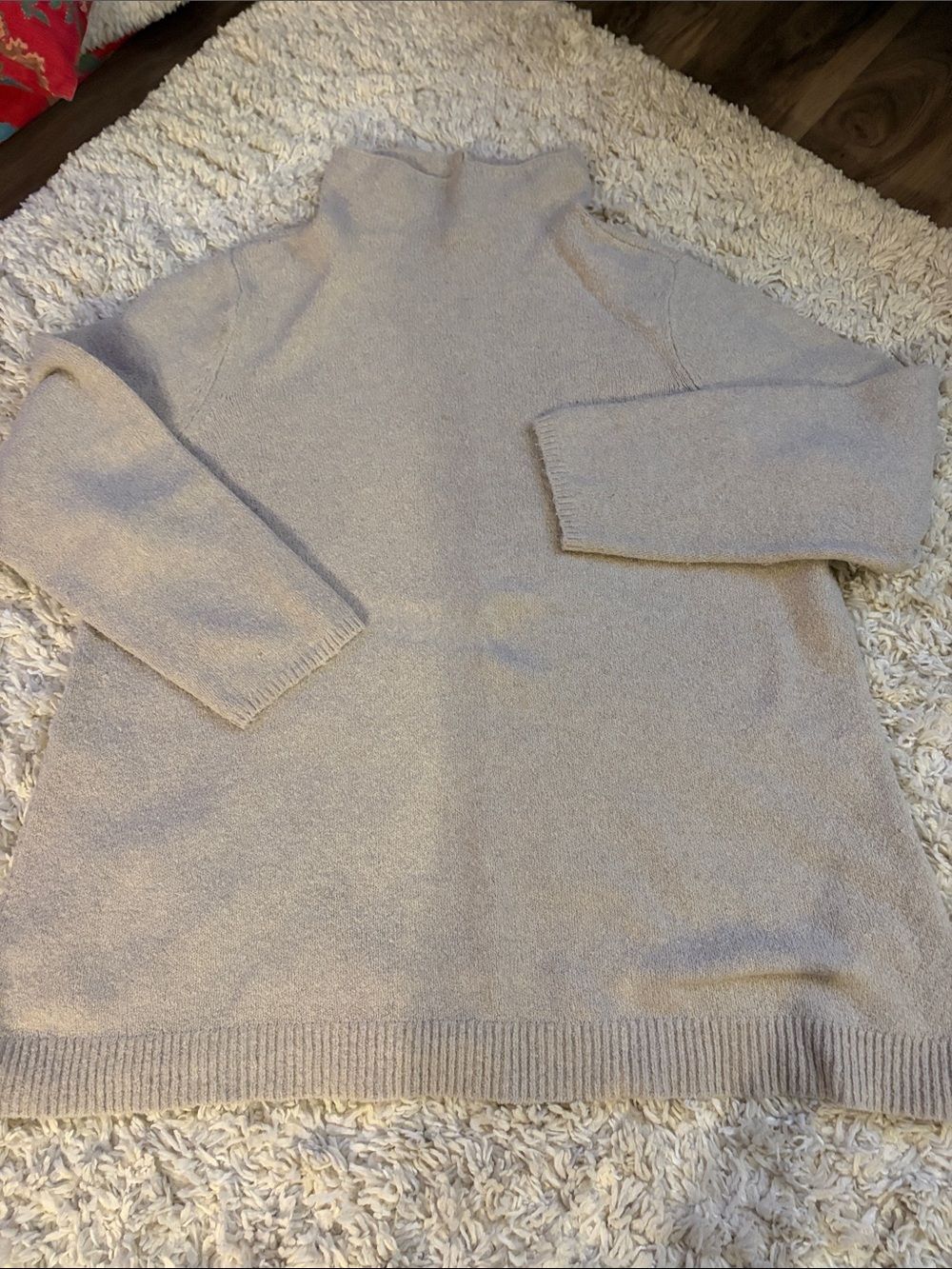 J. Jill Light Cream Mock Neck Sweater